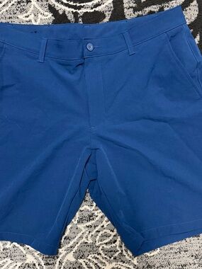 Under Armour Deep Blue Flat-Front Performance Shorts